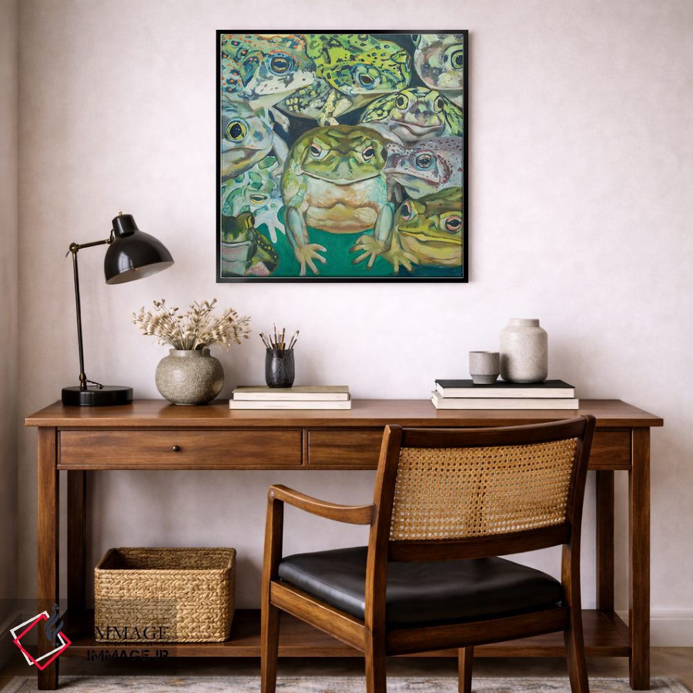 تابلو دکوراتیو تهاجم وزغ ها اثر لیزا گلدفارب - D6B