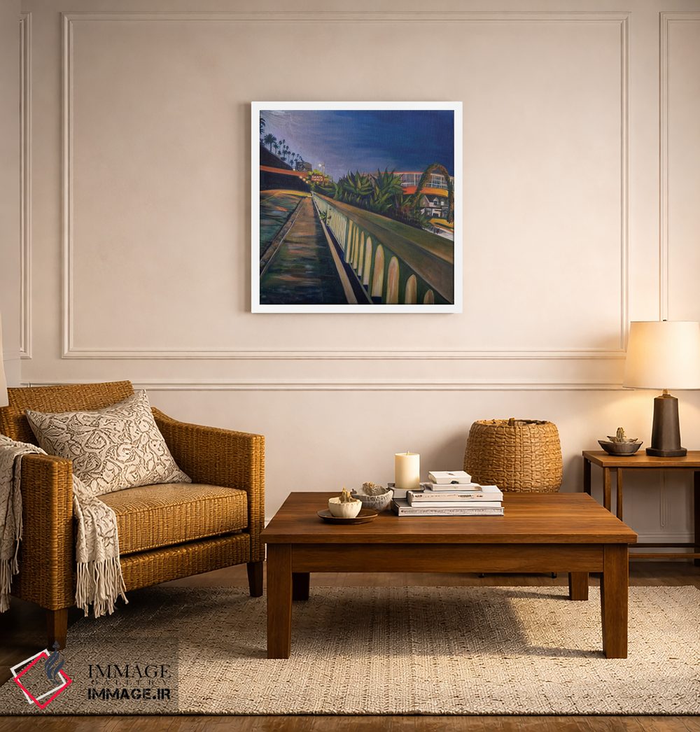 تابلو دکوراتیو شیب کالیفرنیا در شب اثر لیزا گلدفارب - D6W