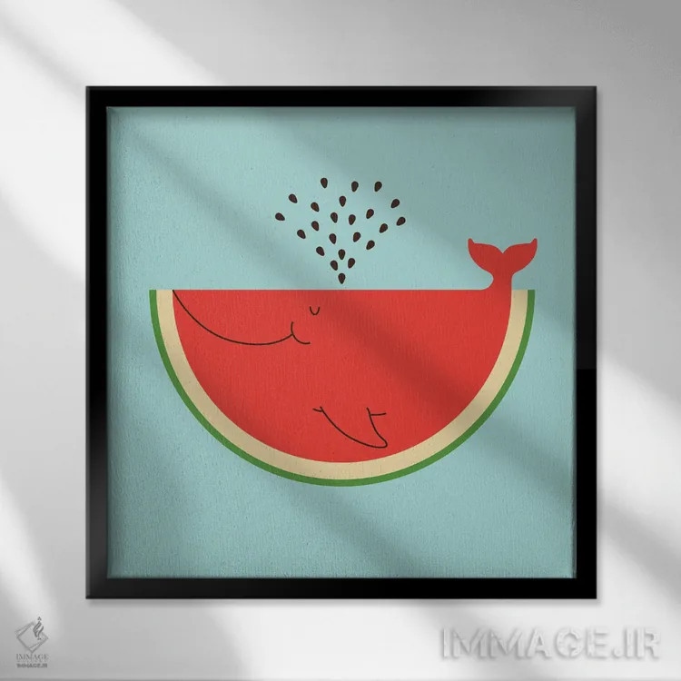 تابلو دکوراتیو واله ملون اثر لیم هنگ سوی - نمای قابدار مشکی