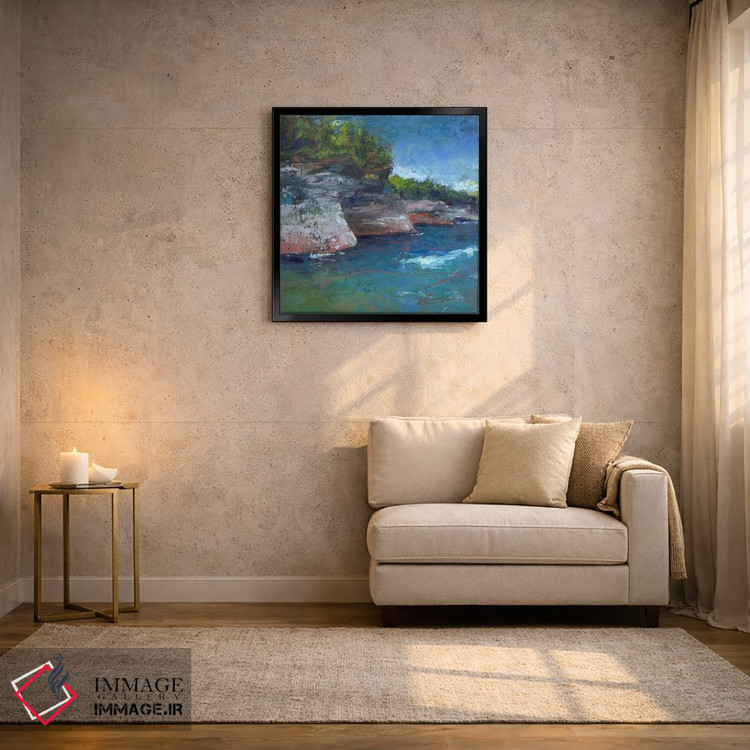 تابلو انتزاعی دریاچه میشیگان اثر لوری هاف - D3B