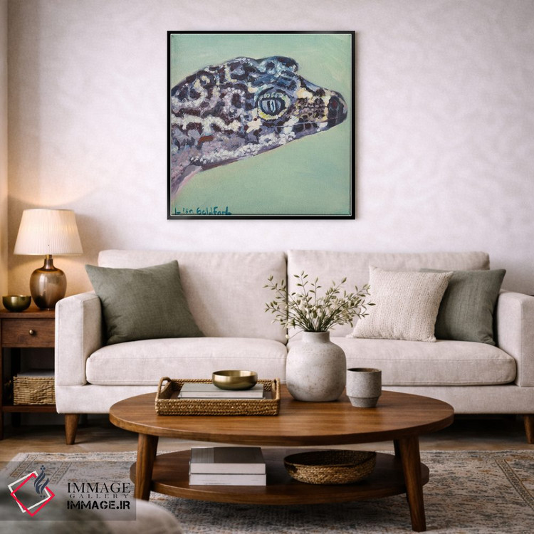 تابلو دکوراتیو پرتره گکو اثر لیزا گلدفارب - D5B