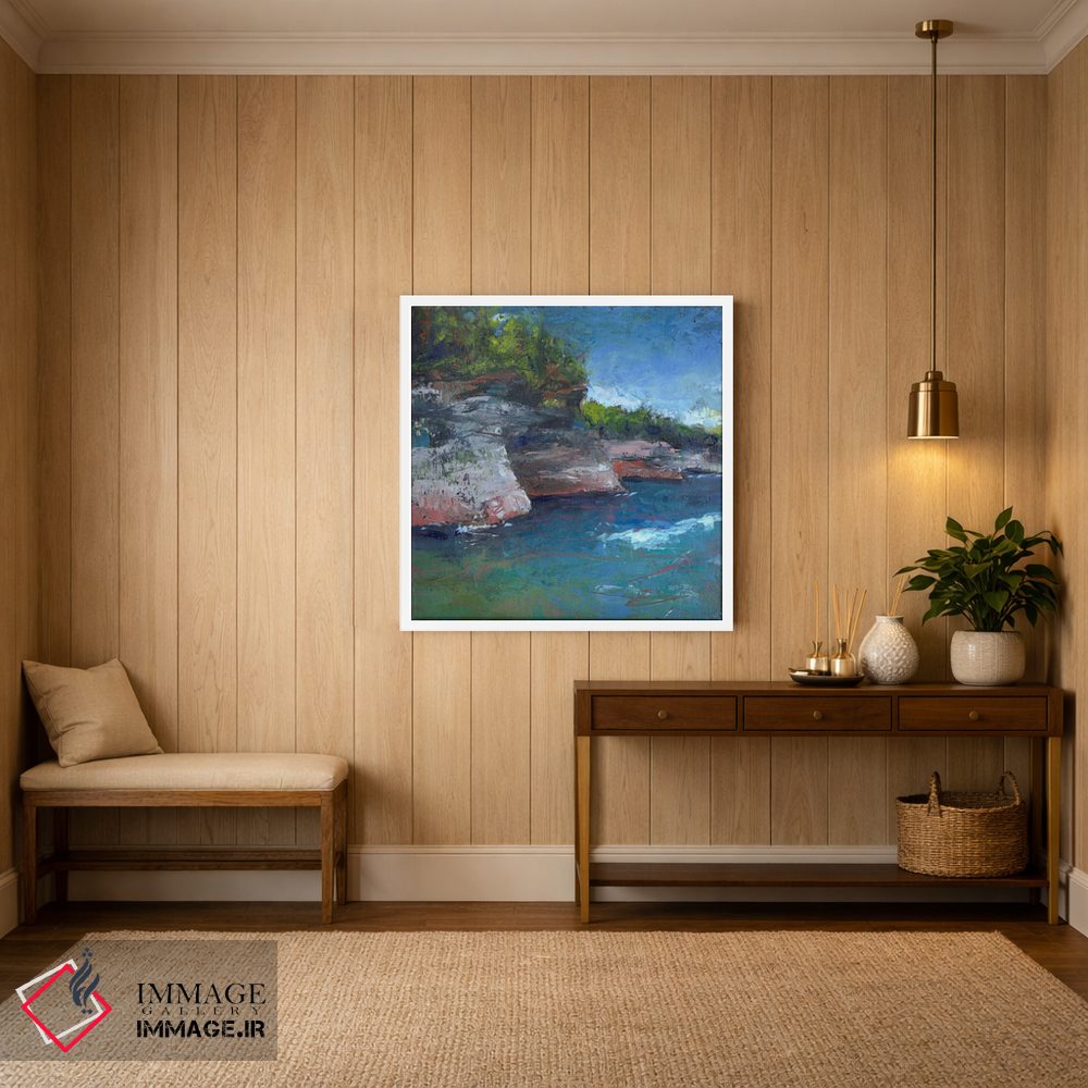 تابلو انتزاعی دریاچه میشیگان اثر لوری هاف - D2W