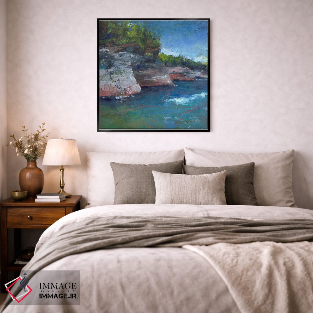 تابلو انتزاعی دریاچه میشیگان اثر لوری هاف - D4B