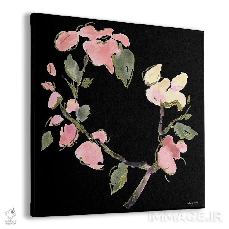 تابلو دکوراتیو گل های شبانه تیره شماره ۱ اثر ال. هیویت - نمای پرسپکتیو محصول