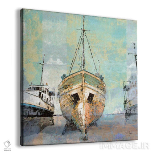 تابلو دکوراتیو حیاط قایق ها اثر لیزا رابینسون - نمای پرسپکتیو محصول