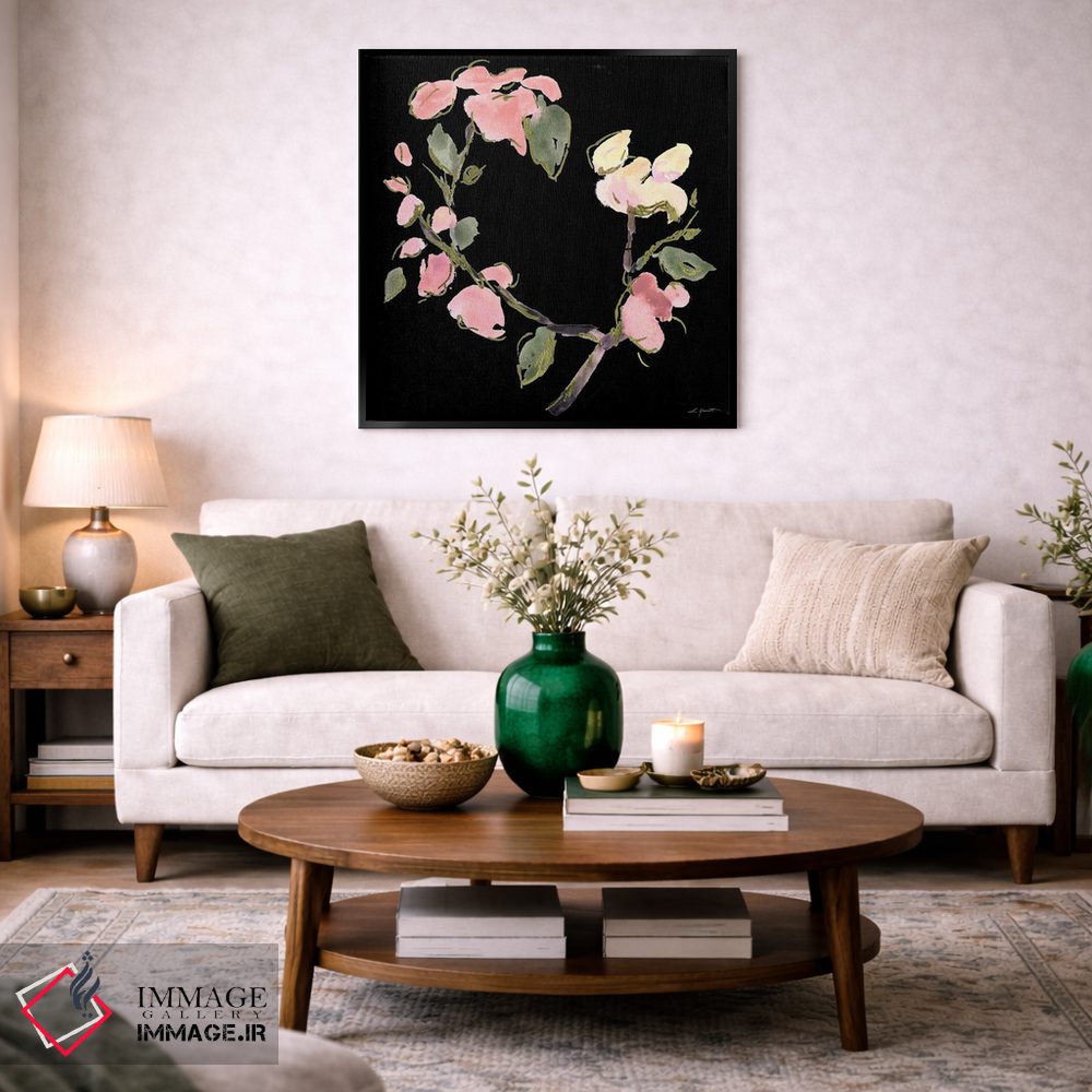 تابلو دکوراتیو گل های شبانه تیره شماره ۱ اثر ال. هیویت - D4B