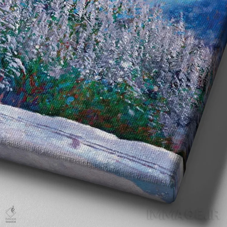 تابلو دکوراتیو برف تازه اثر لیزا رابینسون - نمای نزدیک بافت بوم