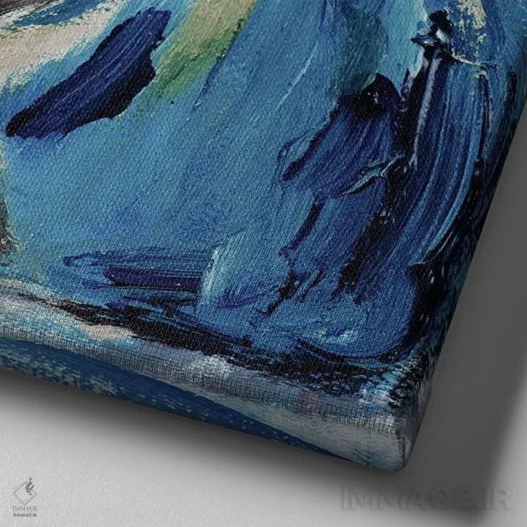 تابلو دکوراتیو اجازه بدهید او را ستایش کنیم اثر ال. هیویت - نمای نزدیک بافت بوم