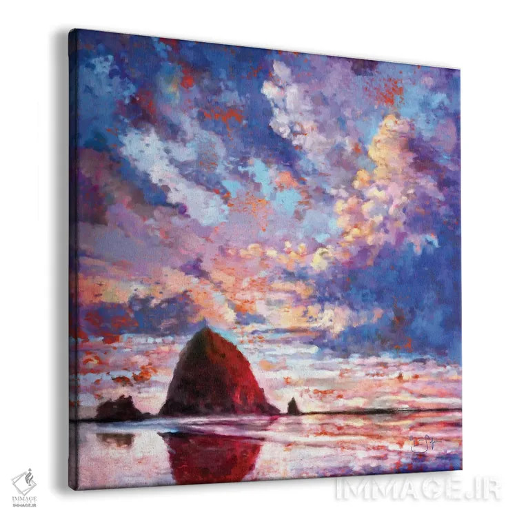 تابلو دکوراتیو کپه کاه مشتعل اثر لیزا رابینسون - نمای پرسپکتیو محصول