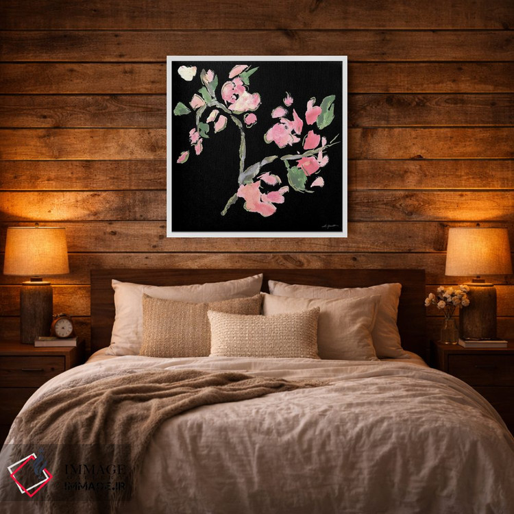 تابلو دکوراتیو گل های شبانه تیره شماره ۲ اثر ال. هیویت - D2W