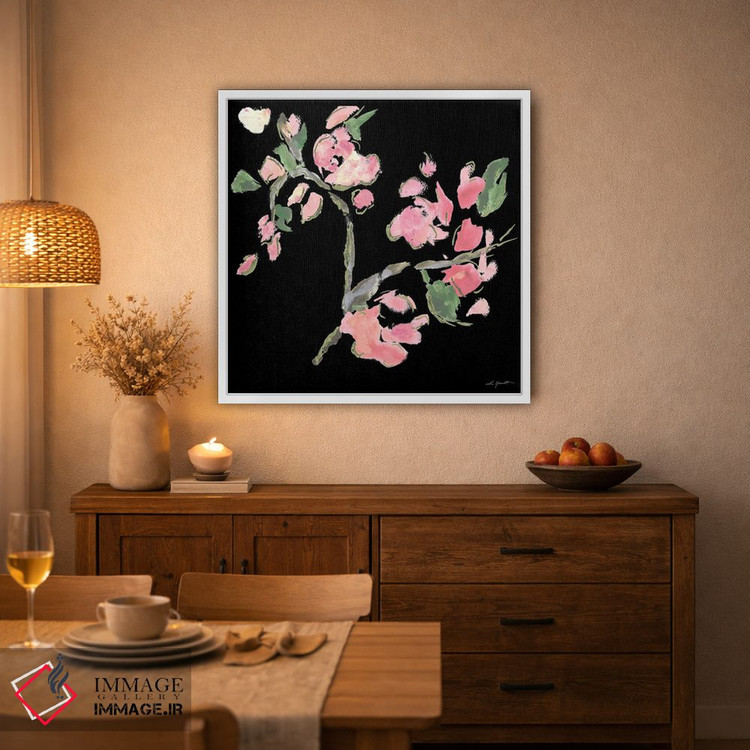 تابلو دکوراتیو گل های شبانه تیره شماره ۲ اثر ال. هیویت - D3W