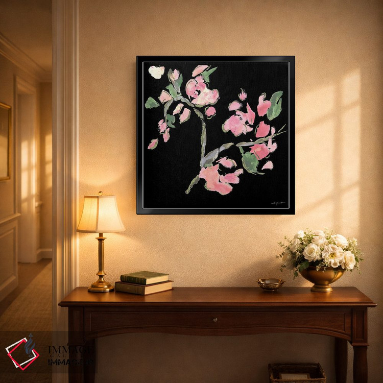 تابلو دکوراتیو گل های شبانه تیره شماره ۲ اثر ال. هیویت - D5B
