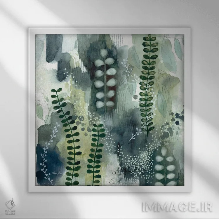 تابلو دکوراتیو قدم زنی در جنگل IV اثر لورا هورن - نمای قابدار سفید