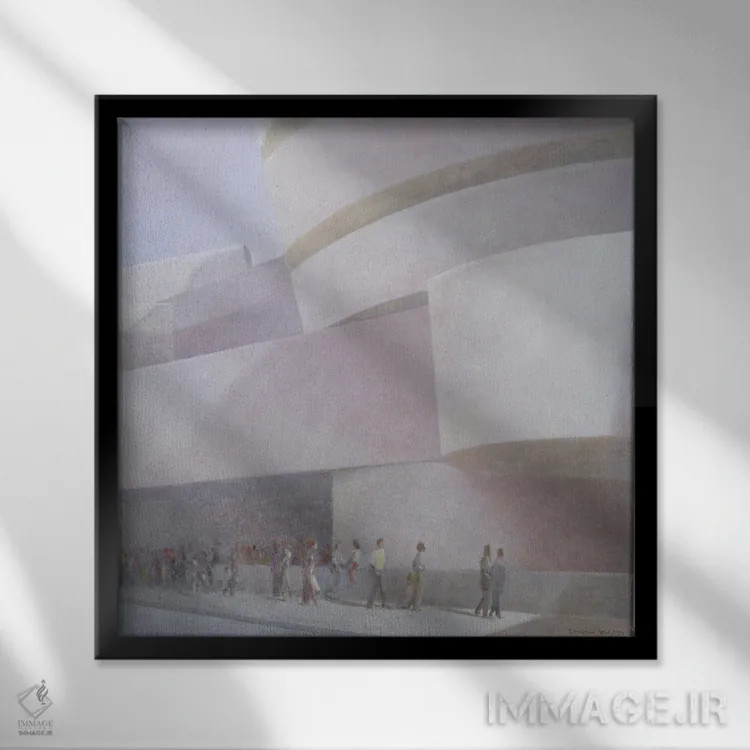 تابلو دکوراتیو New York, 2004,موزه گوگنهایم، نیویورک، ۲۰۰۴ اثر لینکلن سلیگمن - نمای قابدار مشکی