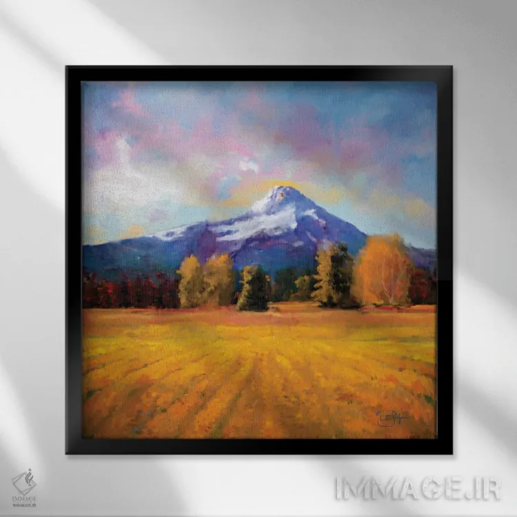 تابلو دکوراتیو هود روی طلا اثر لیزا رابینسون - نمای قابدار مشکی