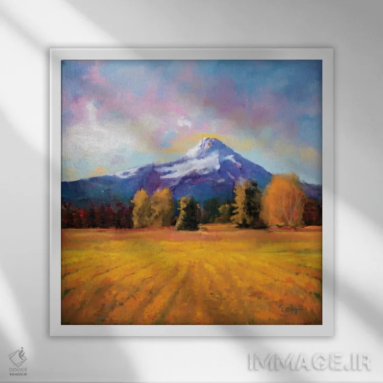 تابلو دکوراتیو هود روی طلا اثر لیزا رابینسون - نمای قابدار سفید