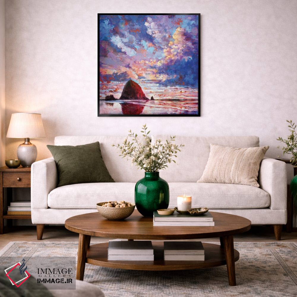 تابلو دکوراتیو کپه کاه مشتعل اثر لیزا رابینسون - D2B