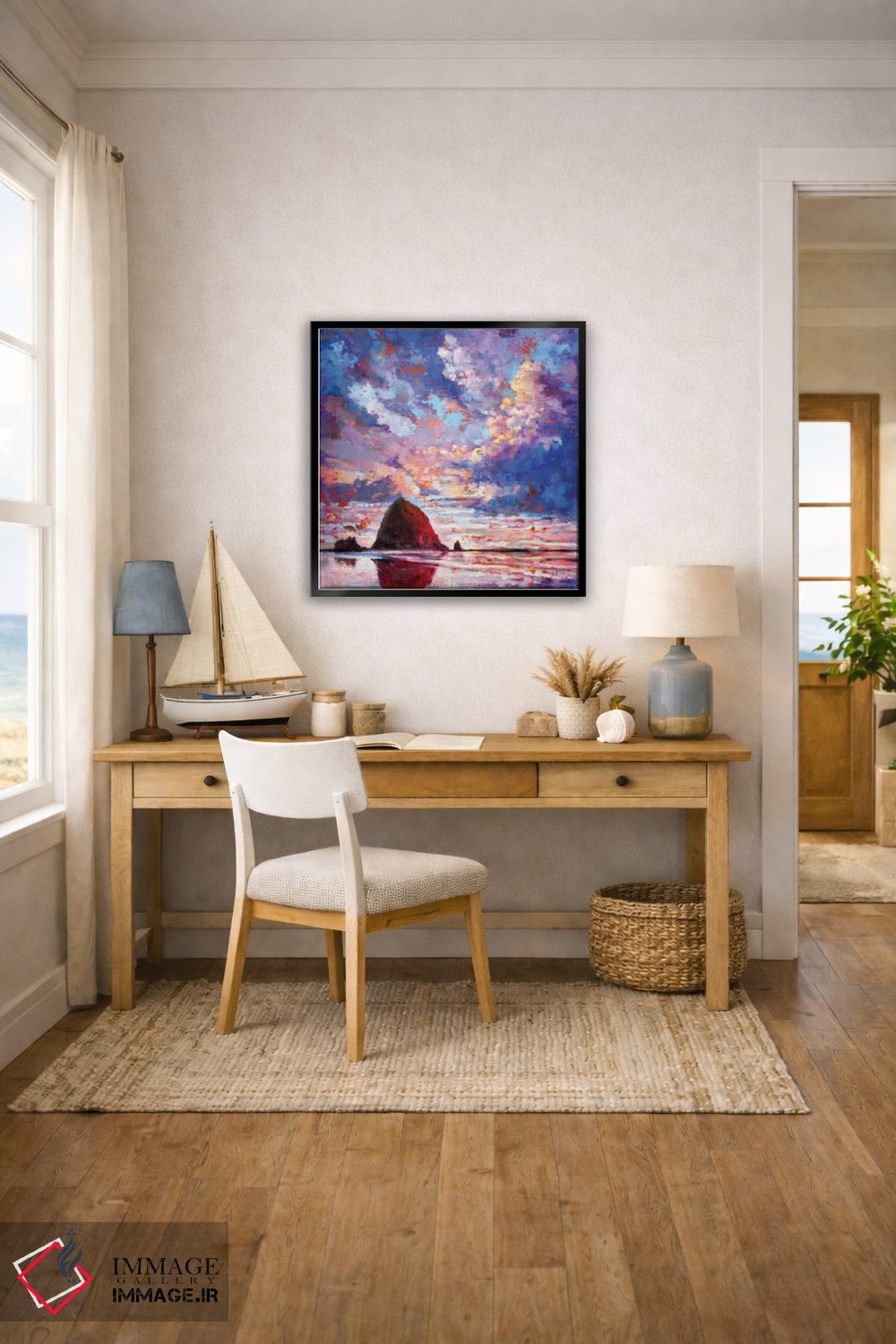 تابلو دکوراتیو کپه کاه مشتعل اثر لیزا رابینسون - D4B