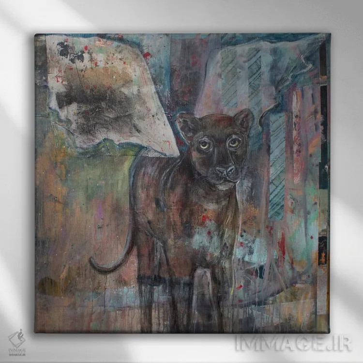 تابلو دکوراتیو فرشته قدرت اثر لیندا میچل - نمای روبهرو روی دیوار