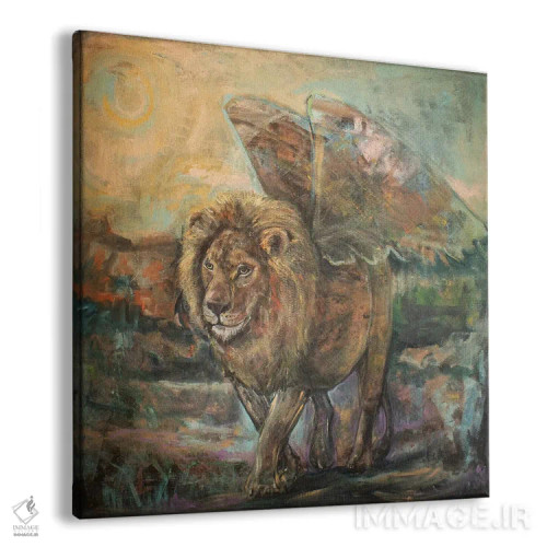 تابلو دکوراتیو فرشته قدرتمند اثر لیندا میچل - نمای پرسپکتیو محصول