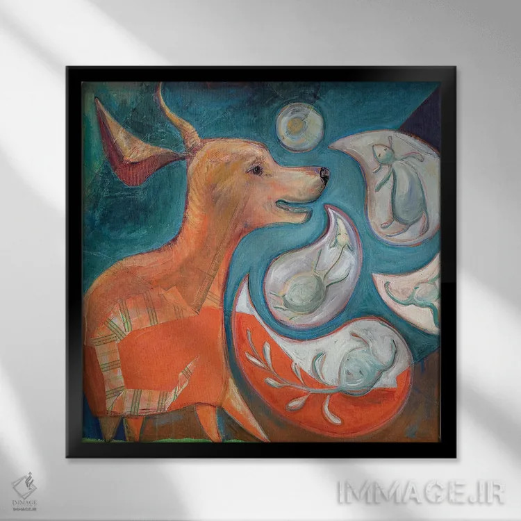 تابلو دکوراتیو برمی گردم اثر لیندا میچل - نمای قابدار مشکی