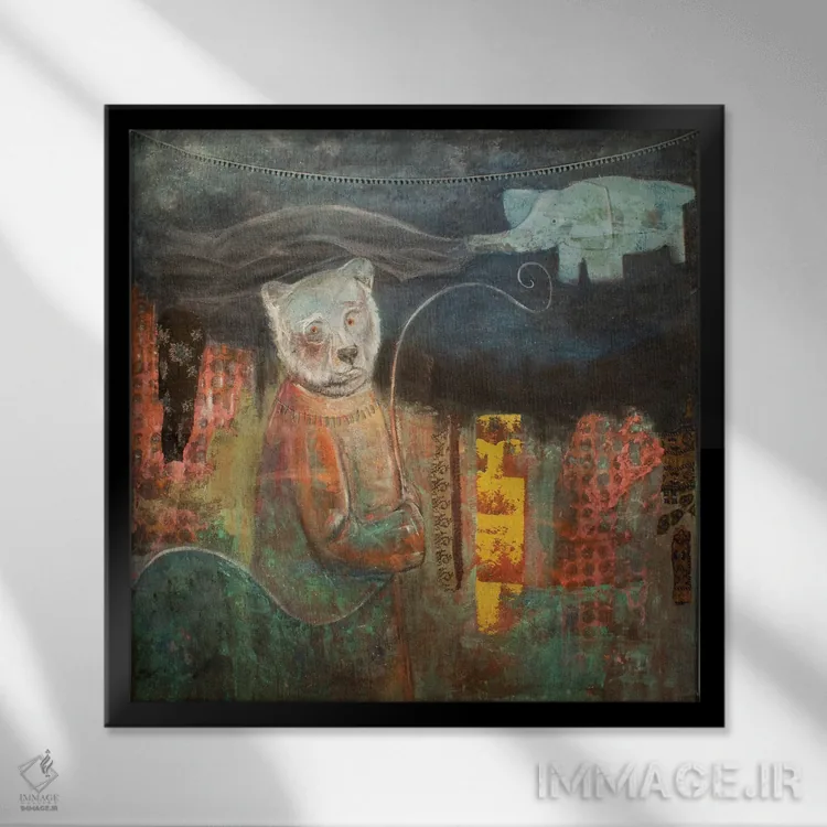 تابلو دکوراتیو خداحافظی خیلی سخت است اثر لیندا میچل - نمای قابدار مشکی