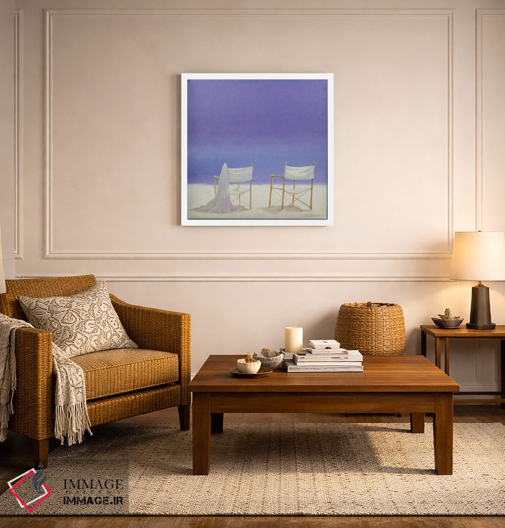 تابلو دکوراتیو 1995,صندلی ها در ساحل، ۱۹۹۵ اثر لینکلن سلیگمن - D4W