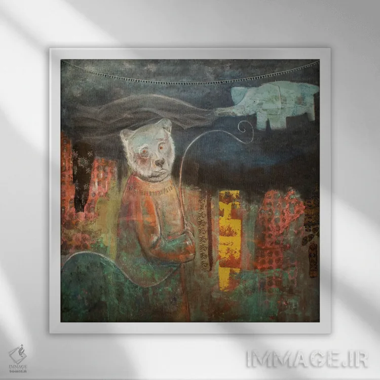 تابلو دکوراتیو خداحافظی خیلی سخت است اثر لیندا میچل - نمای قابدار سفید