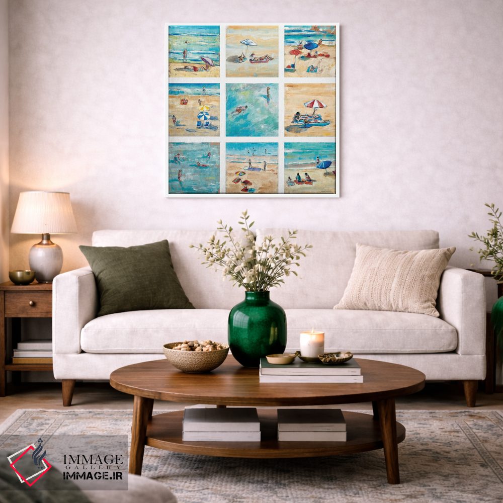 تابلو دکوراتیو یک روز در ساحل اثر آدولف یوورا - D2W