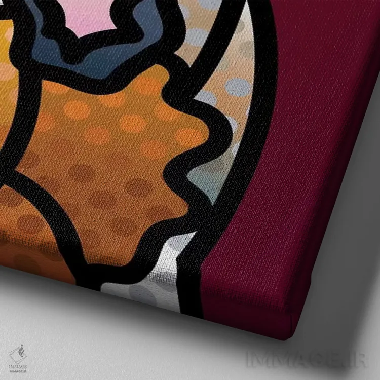 تابلو دکوراتیو بی قرار اثر لیزا لوپاک - نمای نزدیک بافت بوم