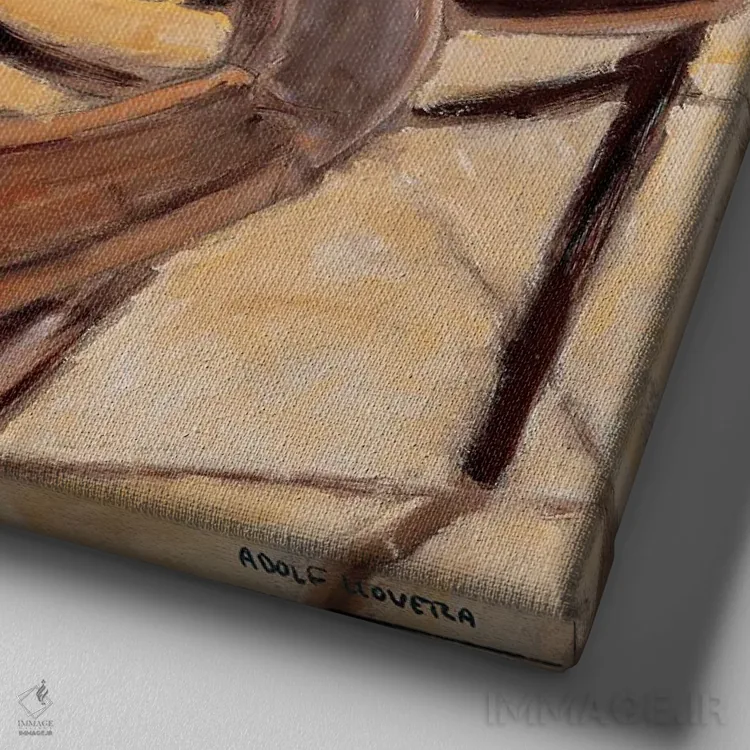 تابلو دکوراتیو برای همیشه با هم قسمت اول اثر آدولف یوورا - نمای نزدیک بافت بوم