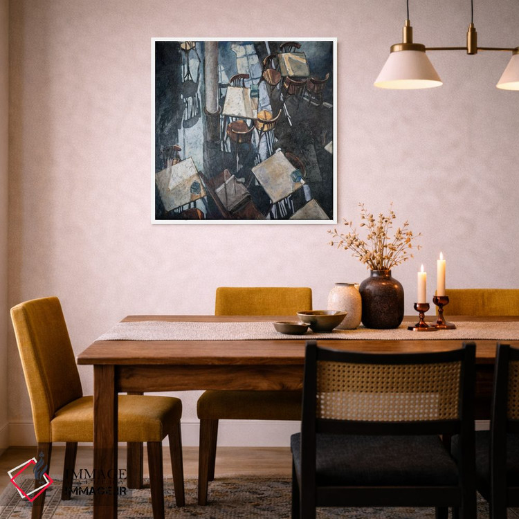 تابلو انتزاعی سایه ها در کافه زوریخ اثر آدولف یوورا - D5W