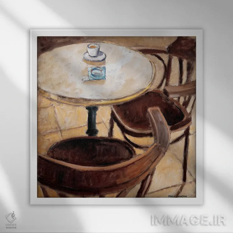 تابلو دکوراتیو برای همیشه با هم قسمت اول اثر آدولف یوورا - نمای قابدار سفید