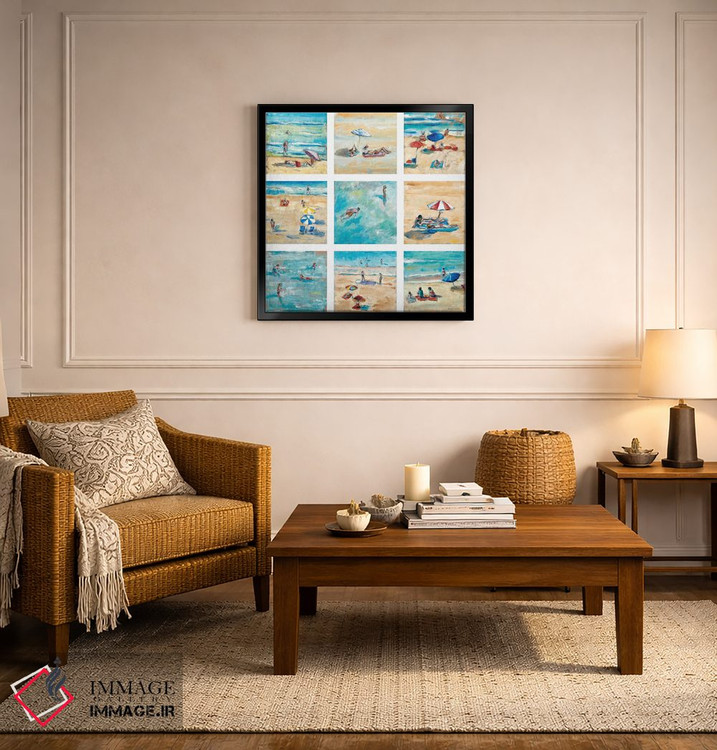تابلو دکوراتیو یک روز در ساحل اثر آدولف یوورا - D5B