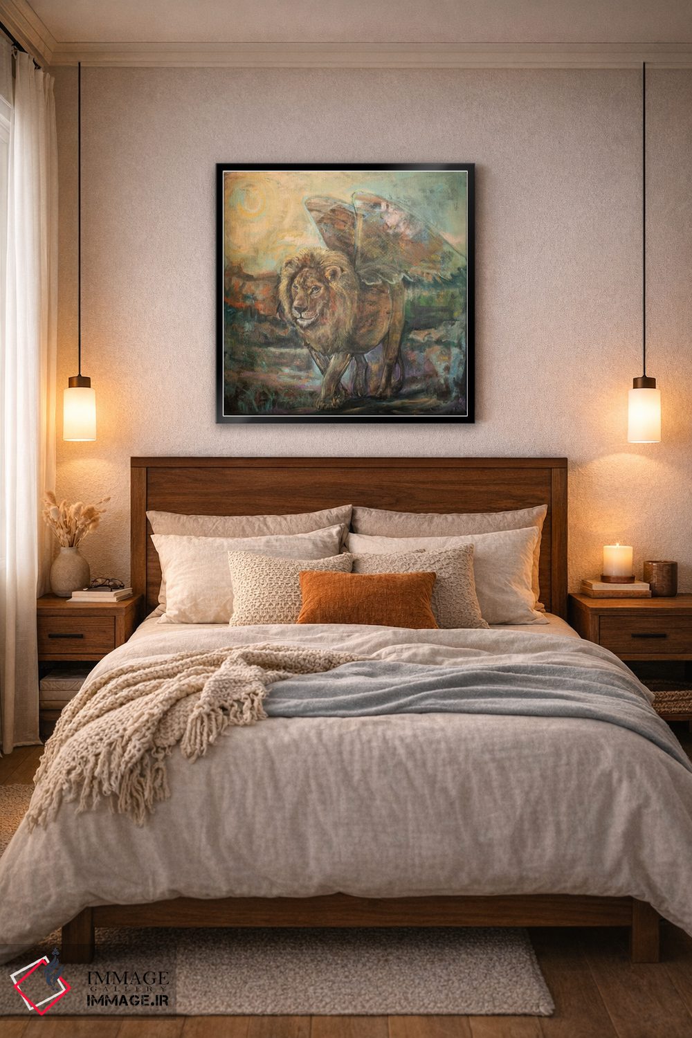 تابلو دکوراتیو فرشته قدرتمند اثر لیندا میچل - D6B