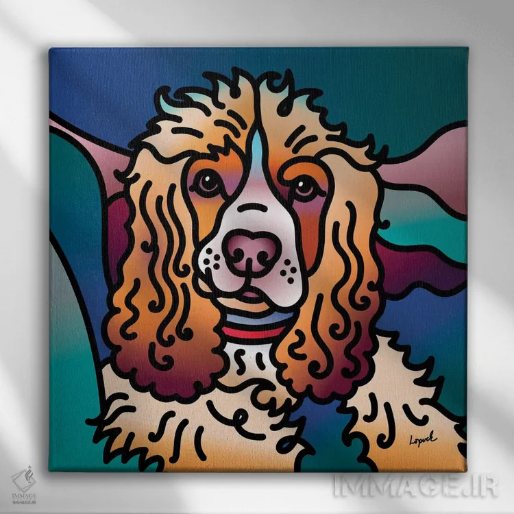 تابلو دکوراتیو نقش پیزلی اثر لیزا لوپاک - نمای روبهرو روی دیوار