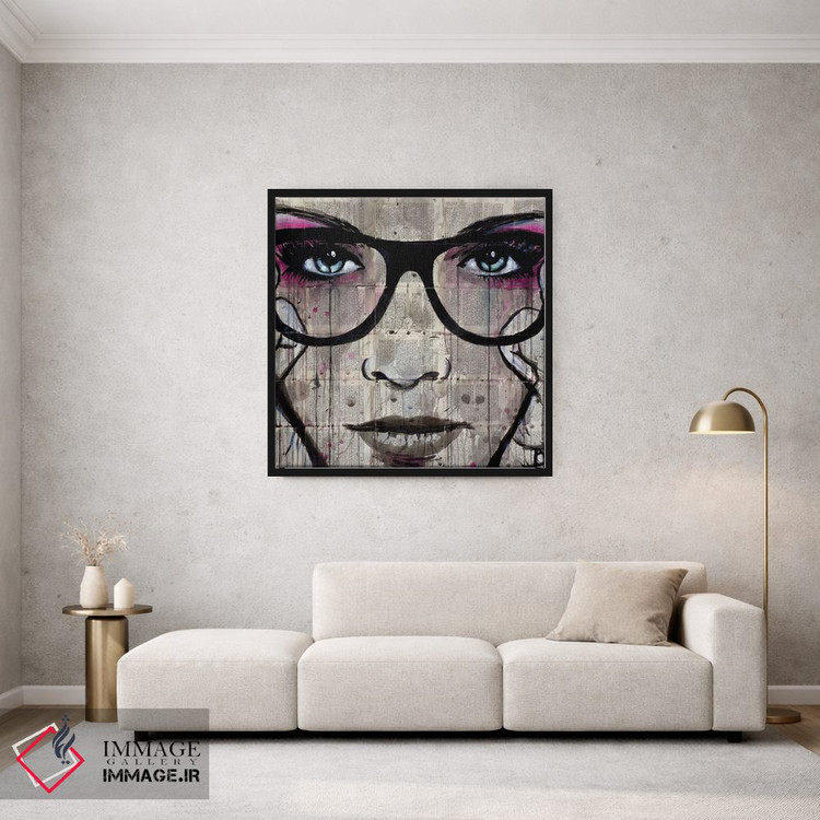تابلو دکوراتیو عینک اثر لوی جوور - D2B