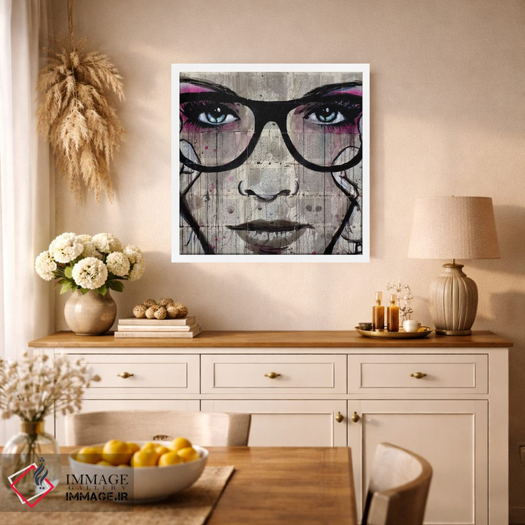 تابلو دکوراتیو عینک اثر لوی جوور - D1W