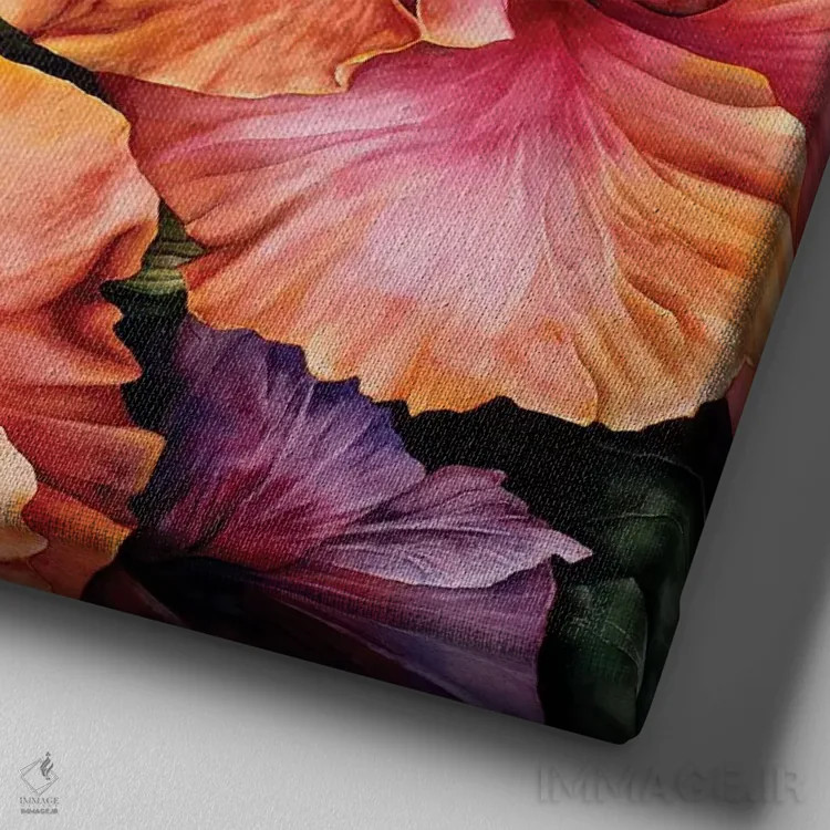 تابلو دکوراتیو در طرف کونا اثر لیزا لوپاک - نمای نزدیک بافت بوم