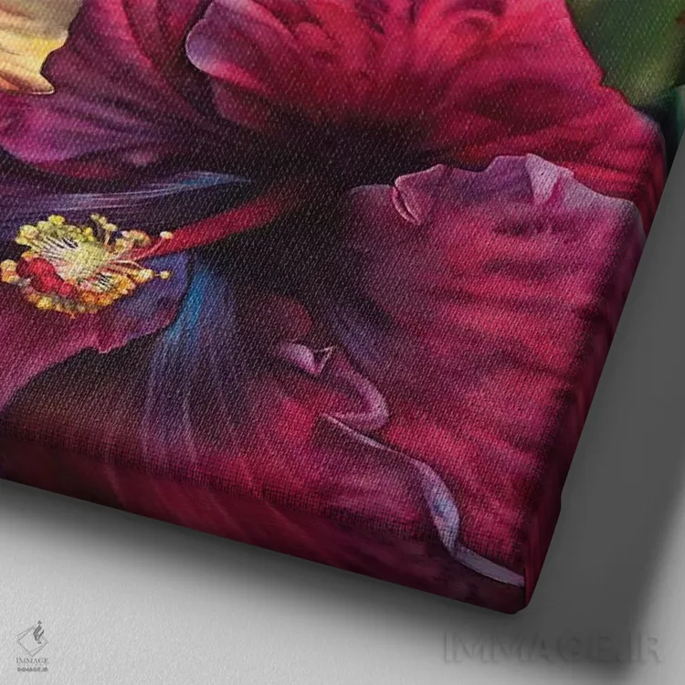 تابلو دکوراتیو ساحل شمالی اثر لیزا لوپاک - نمای نزدیک بافت بوم