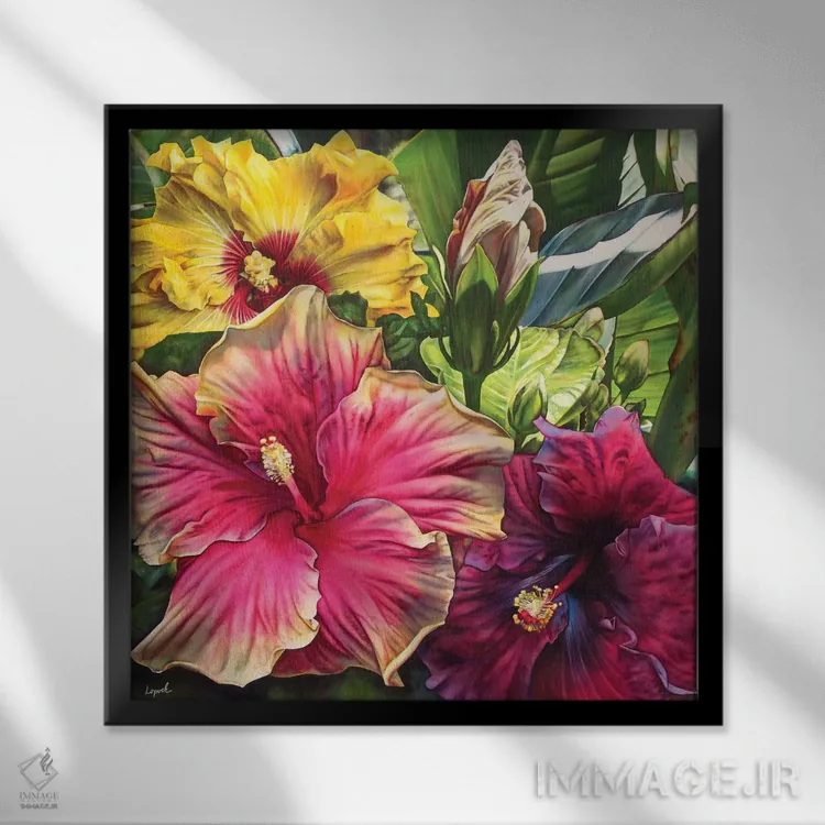 تابلو دکوراتیو ساحل شمالی اثر لیزا لوپاک - نمای قابدار مشکی