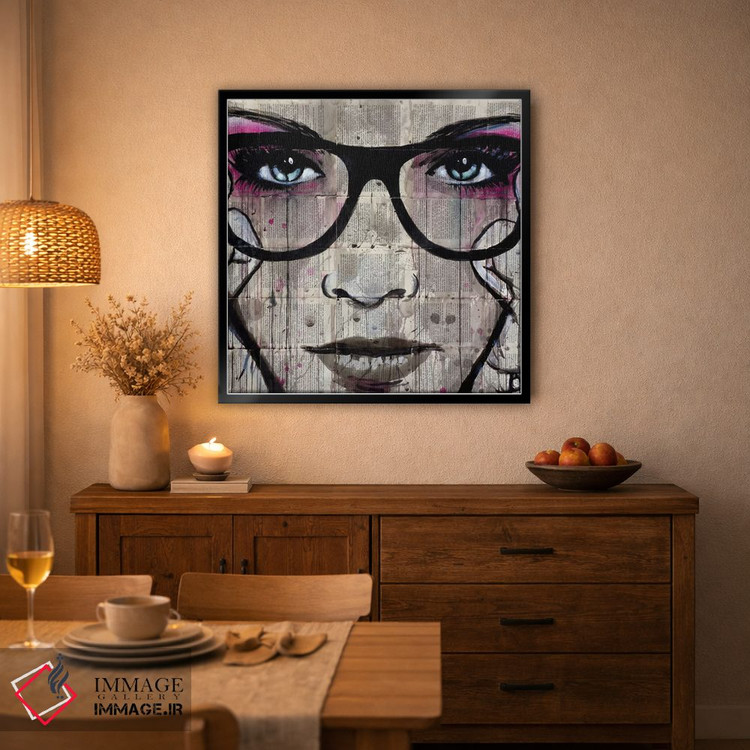 تابلو دکوراتیو عینک اثر لوی جوور - D4B