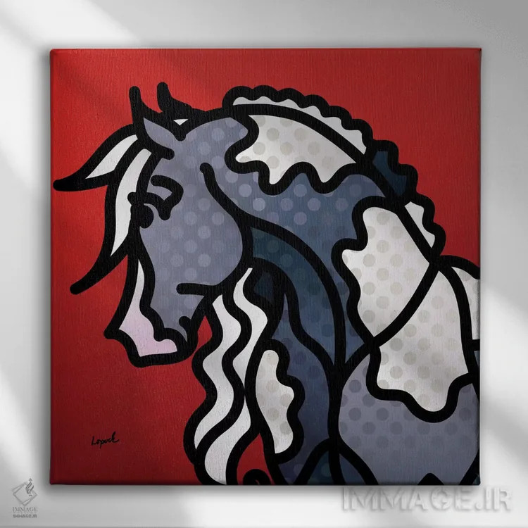 تابلو دکوراتیو سوپر مدل اثر لیزا لوپاک - نمای روبهرو روی دیوار