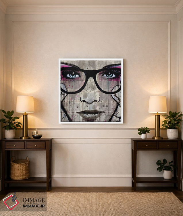 تابلو دکوراتیو عینک اثر لوی جوور - D6W