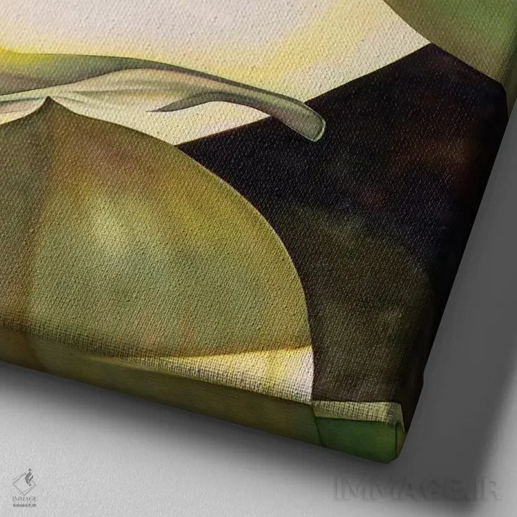 تابلو دکوراتیو ارکیده کم رنگ قسمت اول اثر لیزا لوپاک - نمای نزدیک بافت بوم