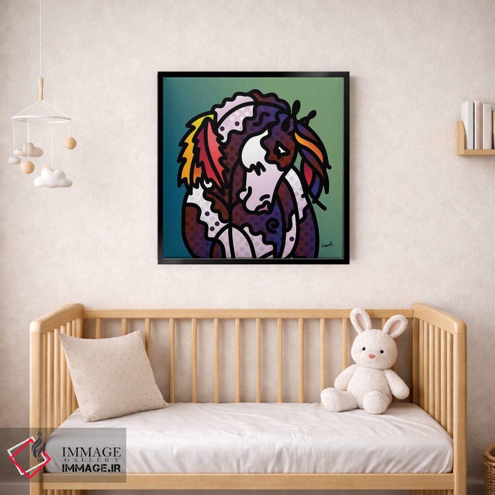تابلو دکوراتیو اسب سرخپوستی اثر لیزا لوپاک - D1B