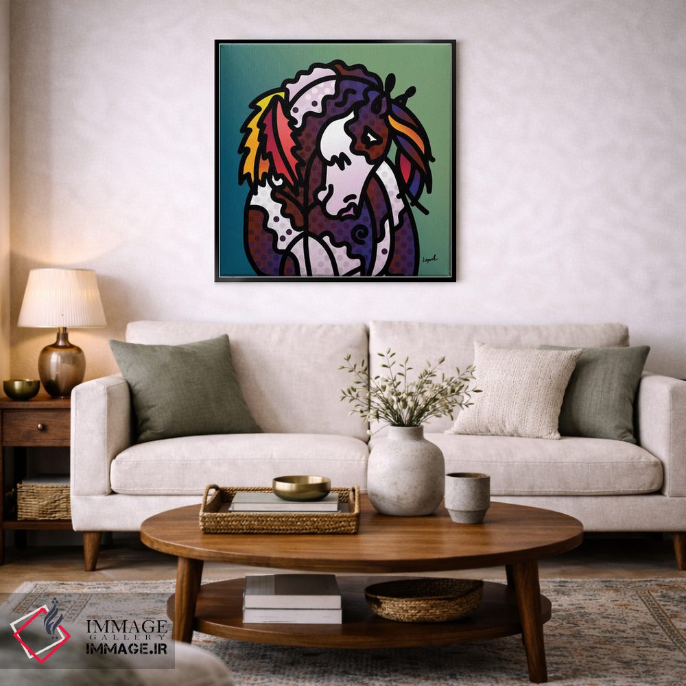 تابلو دکوراتیو اسب سرخپوستی اثر لیزا لوپاک - D4B