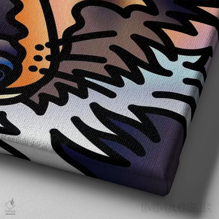 تابلو دکوراتیو بنتلی اثر لیزا لوپاک - نمای نزدیک بافت بوم