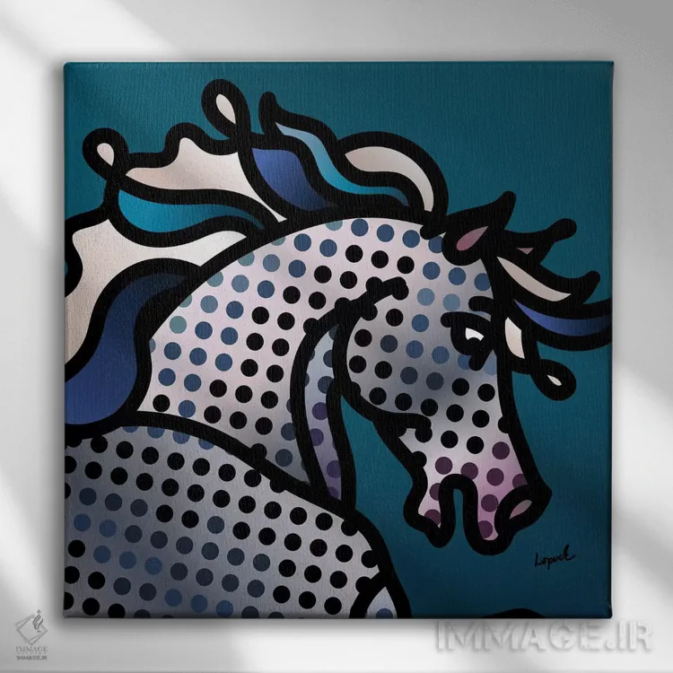 تابلو دکوراتیو دومینو اثر لیزا لوپاک - نمای روبهرو روی دیوار