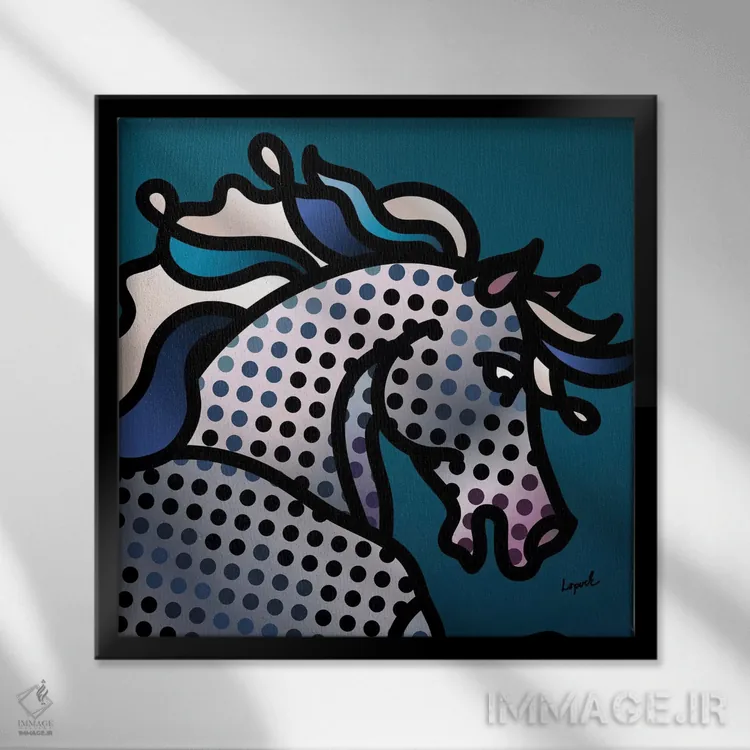 تابلو دکوراتیو دومینو اثر لیزا لوپاک - نمای قابدار مشکی